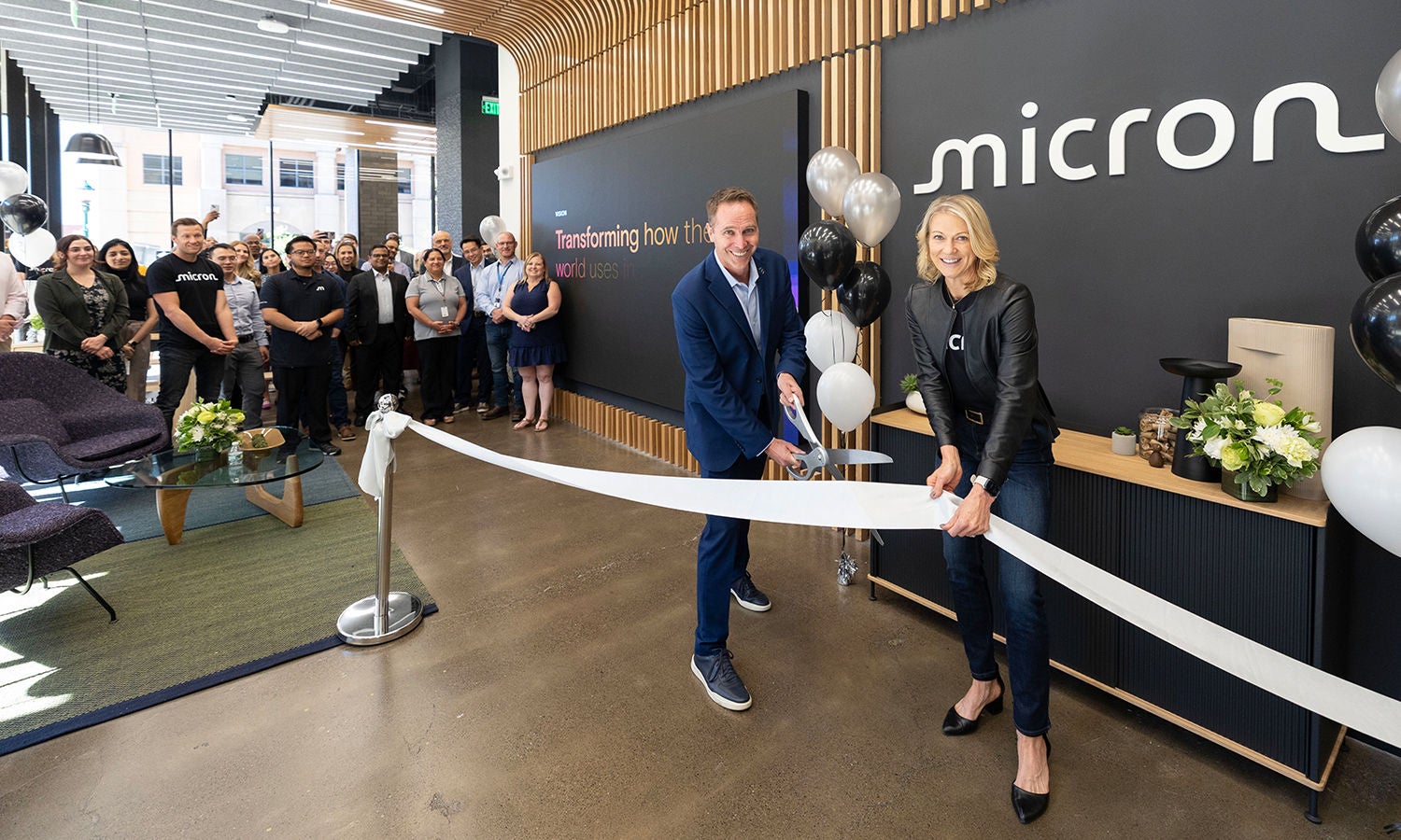 Micron office ribbon cutting 2025 01